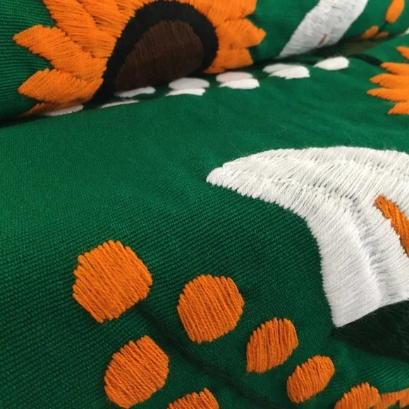 Handmade Mexican Hand Embroidered Sunflower Table Runner - Camino de Mesa - Picture 3 of 3